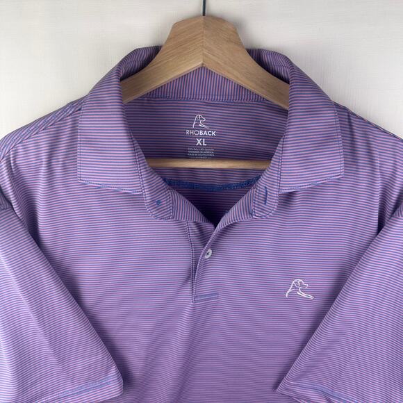 Rhoback Men's Size XL Polo Golf Shirt Casual Collared Short Sleeve - Picture 1 of 8
